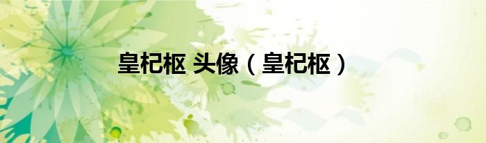 皇杞枢 头像（皇杞枢）