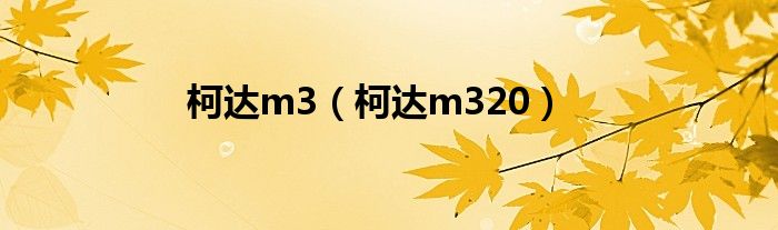 柯达m3（柯达m320）