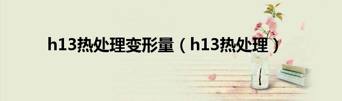 h13热处理变形量（h13热处理）