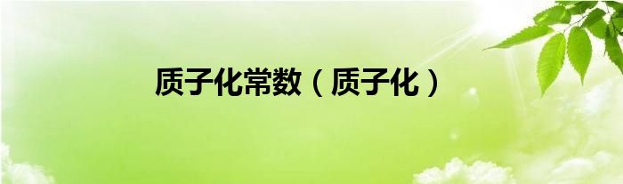 质子化常数（质子化）