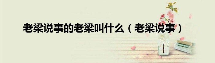 老梁说事的老梁叫什么(老梁说事)